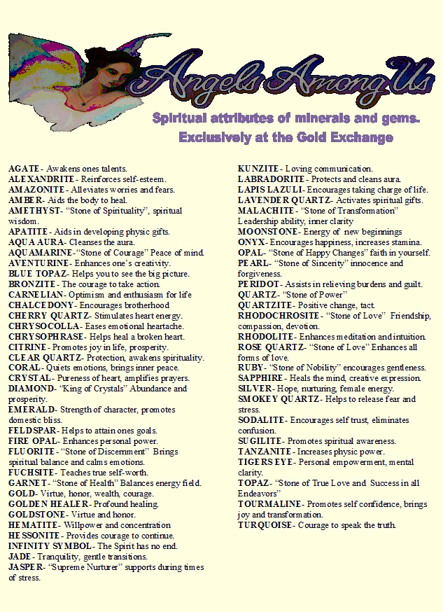 spiritual attributes of minerals and gems